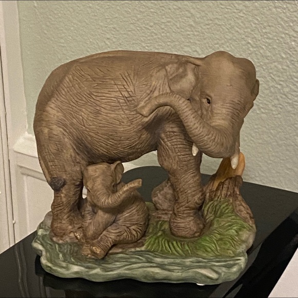 Home Interiors Other - Endangered Spicies Asian Elephants Vtg